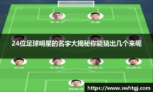 24位足球明星的名字大揭秘你能猜出几个来呢